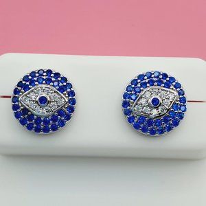 - 925 Sterling Silver Cubic Zirconia Earrings, U19254547